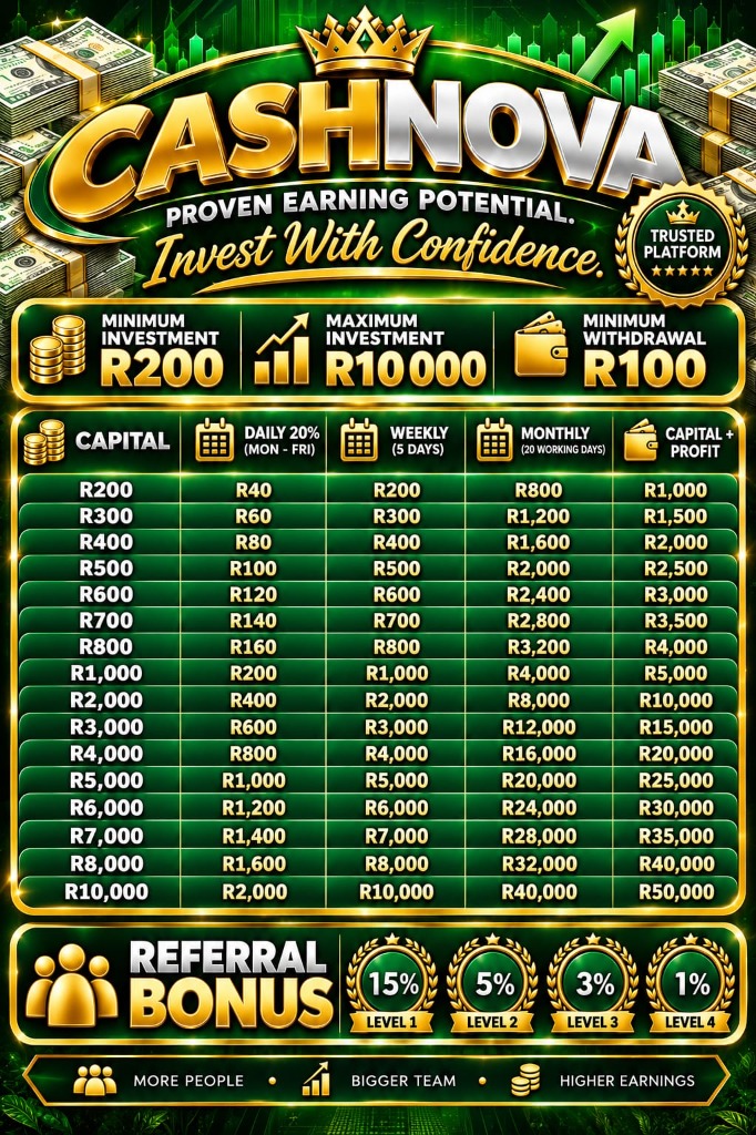 CASHNOVA Earning Potential Matrix Poster